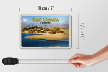 Panneau en étain voyage 18x12cm, Gran Canaria, espagne, Dunas de Maspalomas 5