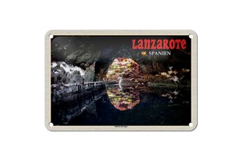 Panneau de voyage en étain, 18x12cm, Lanzarote, espagne, Jameos del Agua 1