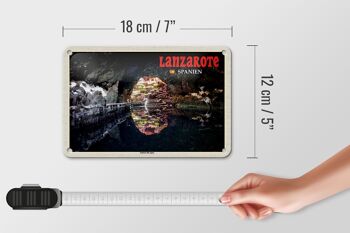 Panneau de voyage en étain, 18x12cm, Lanzarote, espagne, Jameos del Agua 5