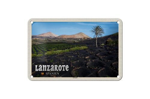 Blechschild Reise 18x12cm Lanzarote Spanien La Geria Dorf Schild