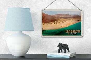 Panneau de voyage en étain, 18x12cm, Lanzarote, espagne, La Graciosa, décoration de l'île 4