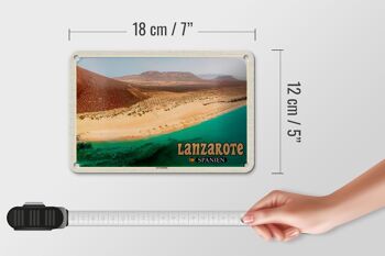 Panneau de voyage en étain, 18x12cm, Lanzarote, espagne, La Graciosa, décoration de l'île 5