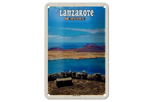 Blechschild Reise 12x18cm Lanzarote Spanien Mirador del Rio Schild