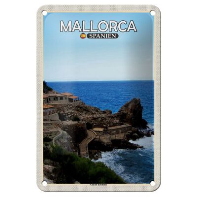 Cartel de Chapa Viaje 12x18cm Mallorca España Cala de Estellences Decoración