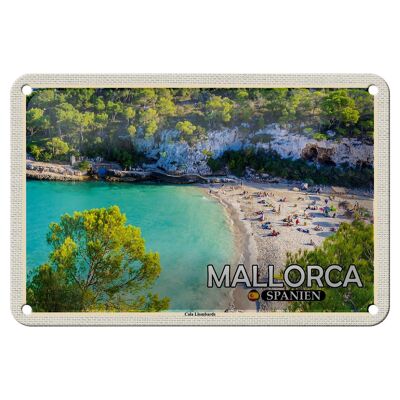 Blechschild Reise 18x12cm Mallorca Spanien Cala Llombards Bucht
