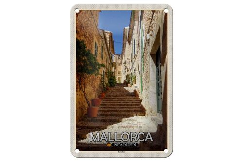 Blechschild Reise 12x18cm Mallorca Spanien Fornaluts Treppen Schild