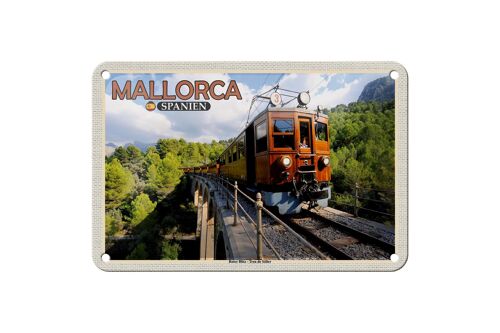 Blechschild Reise 18x12cm Mallorca Spanien Roter Blitz Tren Sóller