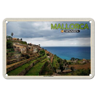 Cartel de chapa viaje 18x12cm Mallorca España Serra de Tramuntana