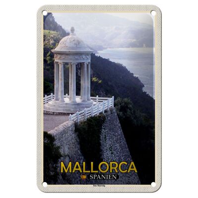 Cartel de chapa de viaje 12x18cm Mallorca España Son Marroig Manor House