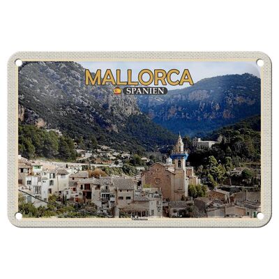 Cartel de chapa viaje 18x12cm Mallorca España Municipio de Valldemossa