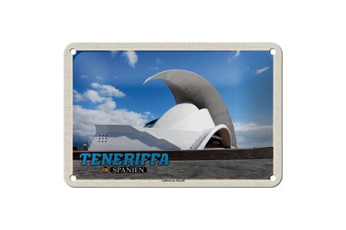 Blechschild Reise 18x12cm Teneriffa Spanien Auditorio de Tenerife