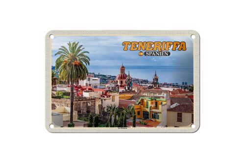 Blechschild Reise 18x12cm Teneriffa Spanien La Orotava Meer Urlaub