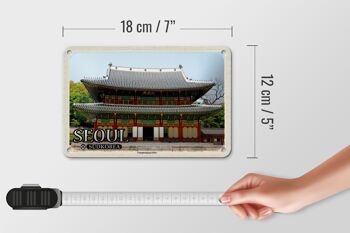 Signe de voyage en étain, 18x12cm, séoul, corée du sud, décoration du palais Changdeokgung 5