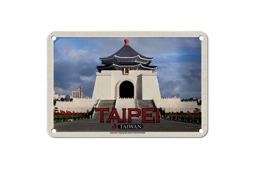 Blechschild Reise 18x12cm Taipei Taiwan Nationale Chiang-Kai-shek