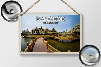 Panneau de voyage en étain, 18x12cm, Bangkok, thaïlande, décoration du Temple d'or 2