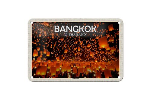 Blechschild Reise 18x12cm Bangkok Thailand Loy Krathong Lichterfest