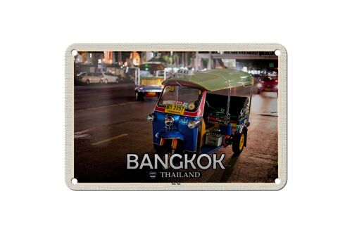 Blechschild Reise 18x12cm Bangkok Thailand Tuk Tuk Geschenk Schild