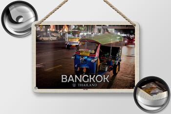 Signe de voyage en étain, 18x12cm, Bangkok, thaïlande, Tuk Tuk, cadeau 2