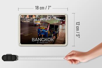 Signe de voyage en étain, 18x12cm, Bangkok, thaïlande, Tuk Tuk, cadeau 5