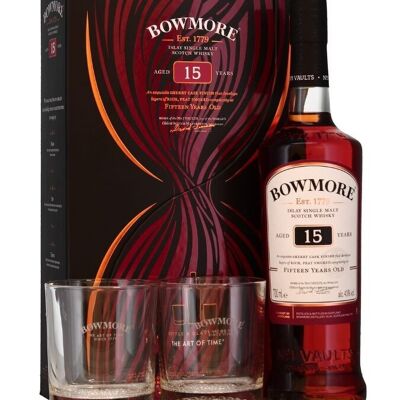 Bowmore 15 Years Old - Box of 2 Glasses