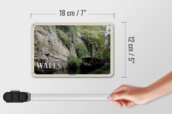 Panneau de voyage en étain, 18x12cm, pays de galles, royaume-uni, Canal de Llangollen 5