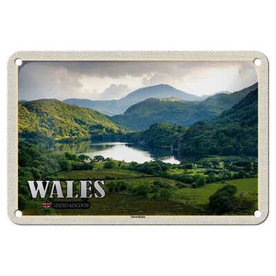 Blechschild Reise 18x12cm Wales Snowdonia Nationalpark Deko Schild