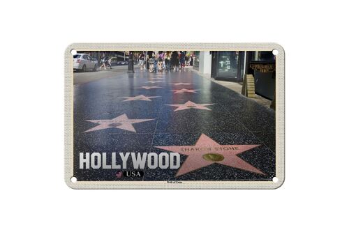 Blechschild Reise 18x12cm Hollywood USA Walk of Fame Deko Schild