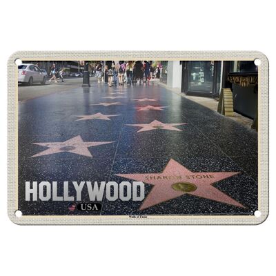 Targa in metallo da viaggio 18x12 cm Hollywood USA Walk of Fame Targa decorativa
