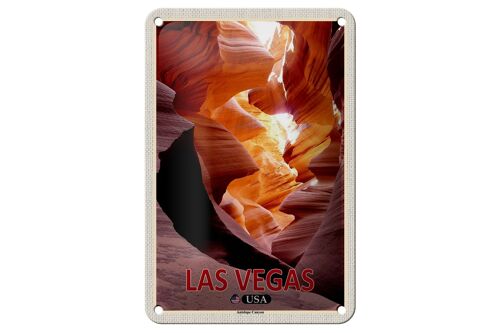 Blechschild Reise 12x18cm Las Vegas USA Antelope Canyon Deko Schild