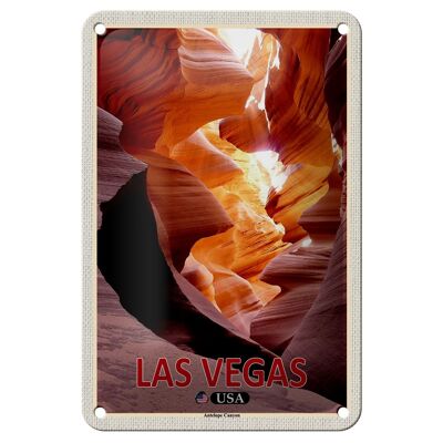 Cartel de chapa de viaje, 12x18cm, Las Vegas, EE. UU., Antelope Canyon, cartel decorativo