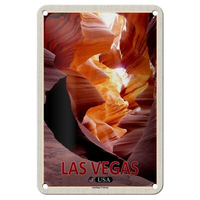 Blechschild Reise 12x18cm Las Vegas USA Antelope Canyon Deko Schild