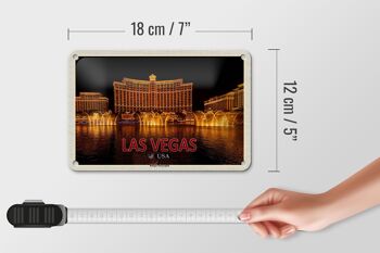 Panneau de voyage en étain, 18x12cm, Las Vegas USA, panneau de jeux d'eau Bellagio 5