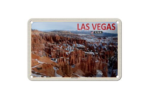 Blechschild Reise 18x12cm Las Vegas USA Bryce Canyon Deko Schild