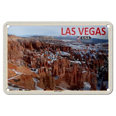 Targa in metallo da viaggio 18x12 cm Las Vegas USA Bryce Canyon Targa decorativa