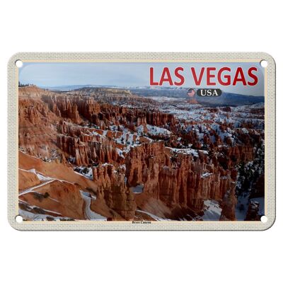 Tin Sign Travel 18x12cm Las Vegas USA Bryce Canyon Decorative Sign