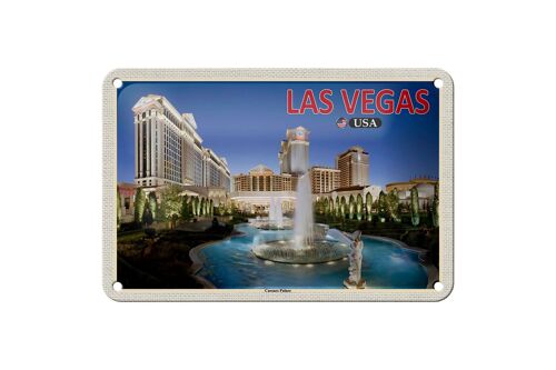 Blechschild Reise 18x12cm Las Vegas USA Caesars Palace Hotel Casino
