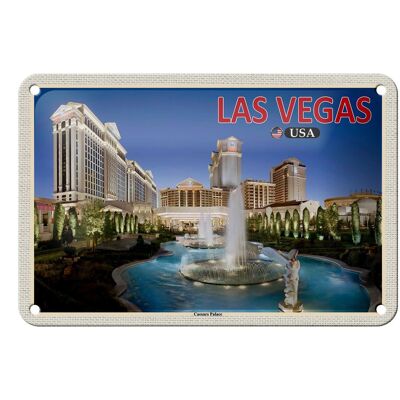 Blechschild Reise 18x12cm Las Vegas USA Caesars Palace Hotel Casino