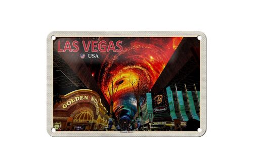 Blechschild Reise 18x12cm Las Vegas USA Fremont Street Casinos Deko
