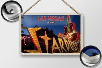 Panneau décoratif de voyage en étain, 18x12cm, panneau décoratif du musée néon de Las Vegas USA 2