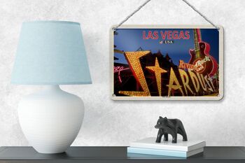 Panneau décoratif de voyage en étain, 18x12cm, panneau décoratif du musée néon de Las Vegas USA 4