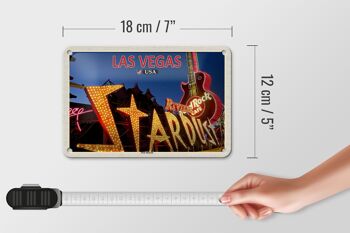 Panneau décoratif de voyage en étain, 18x12cm, panneau décoratif du musée néon de Las Vegas USA 5