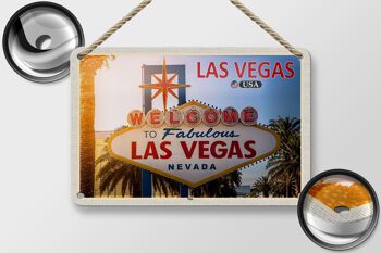 Panneau de voyage en étain 18x12cm, panneau de bienvenue de Las Vegas USA, décoration 2