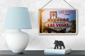 Panneau de voyage en étain 18x12cm, panneau de bienvenue de Las Vegas USA, décoration 4
