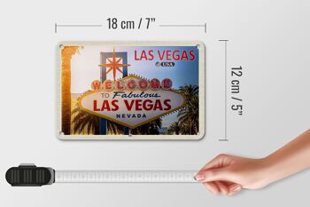 Panneau de voyage en étain 18x12cm, panneau de bienvenue de Las Vegas USA, décoration 5