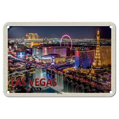 Tin Sign Travel 18x12cm Las Vegas USA The Strip Casinos Hotel