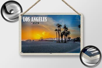 Panneau en étain voyage 18x12cm, Los Angeles USA Beach Venice Beach 2
