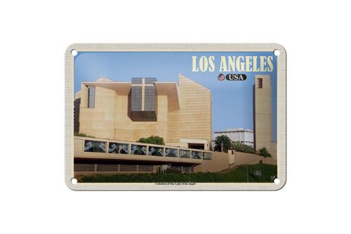 Blechschild Reise 18x12cm Los Angeles Cathedral Our Lady of Angels