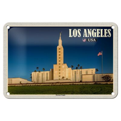 Blechschild Reise 18x12cm Los Angeles USA Mormon Temple Deko Schild