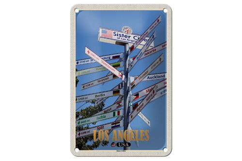 Blechschild Reise 12x18cm Los Angeles USA Sister Cities Schilder