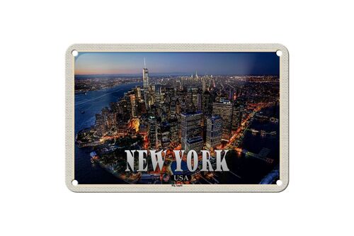 Blechschild Reise 18x12cm New York USA Big Apple Hochhäuser Schild